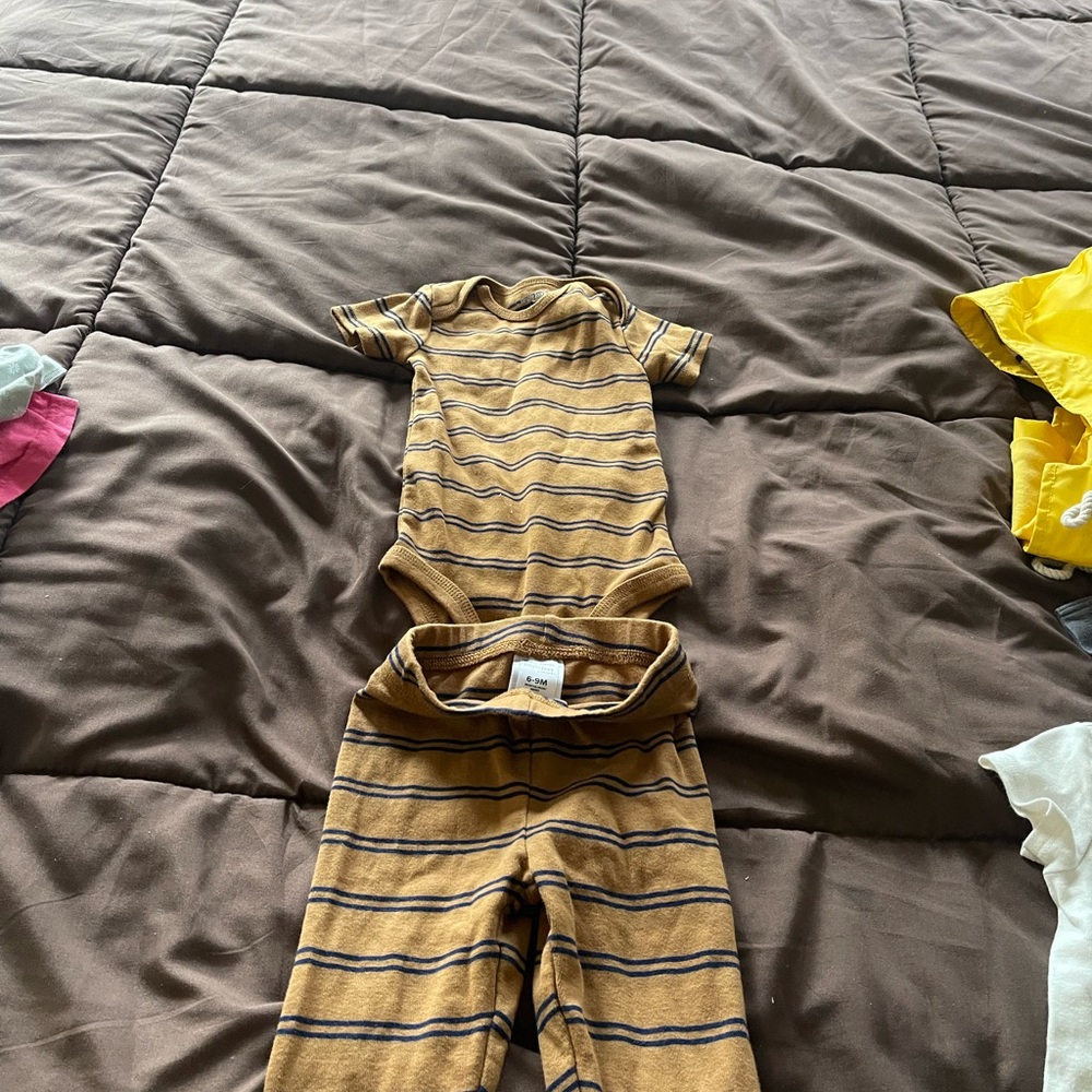 Striped Brown Kids Matching Set